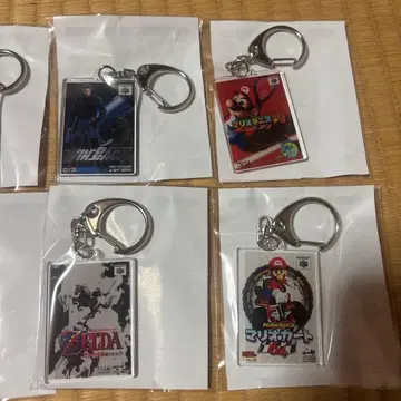닌텐도 64 아크릴 키링 8개 세트 소프트 패키지
