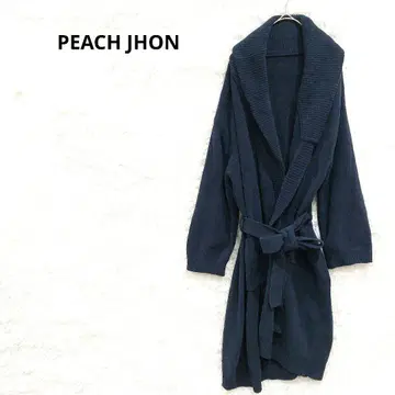 새상품급 PEACH JOHN 피치 존 목욕 가운 네이비 M L