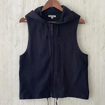 ENGINEERED GARMENTS 코튼 후드 베스트 네이비 S사이즈