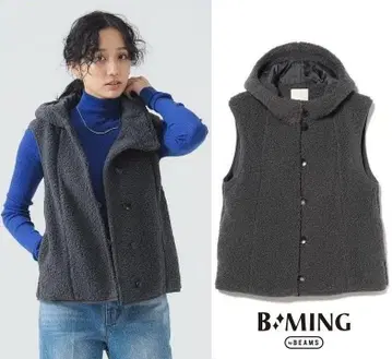 새상품 B:MING by BEAMS 후드 부착 보아 베스트 빔즈 2024