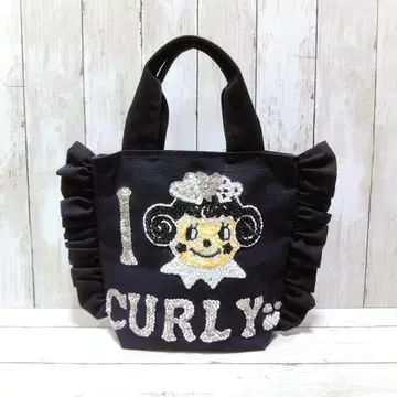 CURLY 컬리 컬렉션 딸기 프릴 스팽글 토트백