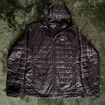 patagonia 블랙 나노 퍼프 후디 다운 자켓 M