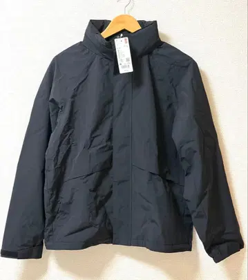 새상품 유니클로 UNIQLO 윈드프루프 스탠드 블루종 블랙 M