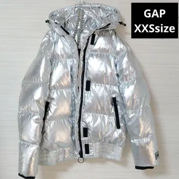 GAP 실버 다운 소매 로고