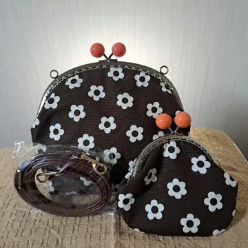 꽃무늬 가마구치 2세트 핸드메이드