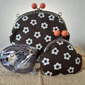 꽃무늬 가마구치 2세트 핸드메이드