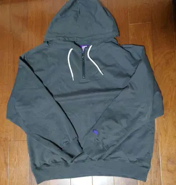 THE NORTH FACE 퍼플 라벨 그레이 후드티 L