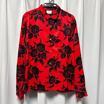 BRIGHT THINGS 꽃무늬 긴팔 셔츠 빨간색
