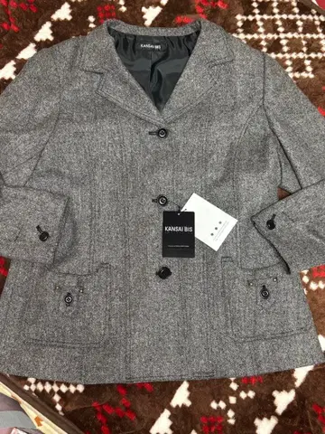 칸사이 비스 그레이 더블 브레스트 자켓 15호