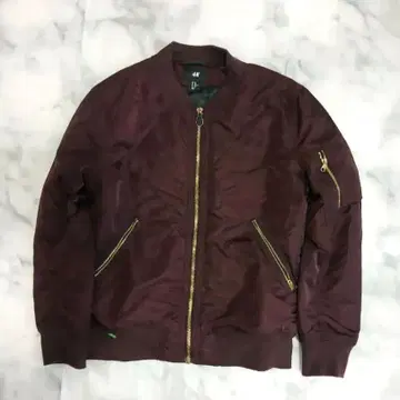 90s H&M 버건디 MA-1 쇼트 플라이트 자켓