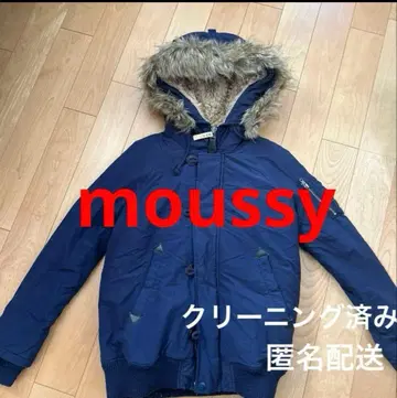 moussy 네이비 퍼 모즈 코트