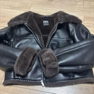 ZARA 무스탕 라이더 자켓 코트