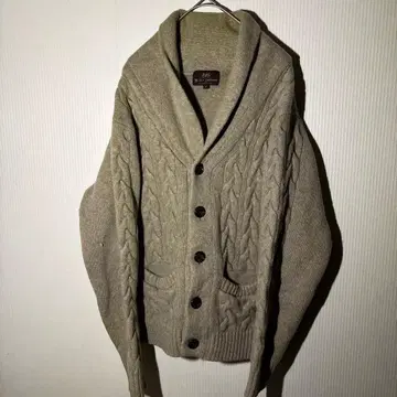 HICKEY FREEMAN 그레이 케이블 니트 가디건 XL 알파카