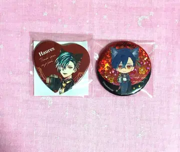 악마 집사와 검은 고양이 난자 B상 하트캔 홀로그램 캔뱃지 하우레스 세트