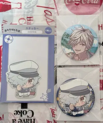 백야영토 따뜻해지는 애니메이트 카페 캔뱃지 스티커