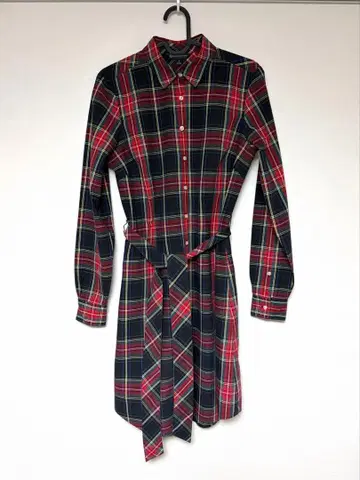 브룩스브라더스 체크 셔츠 원피스