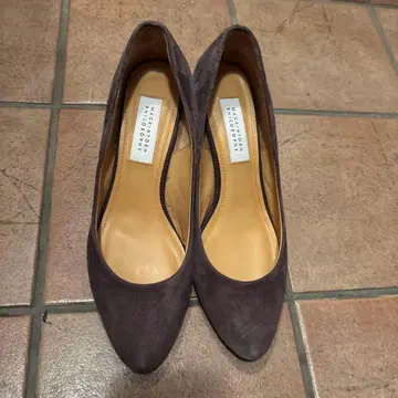 퍼플 스웨이드 스틸레토 하이힐