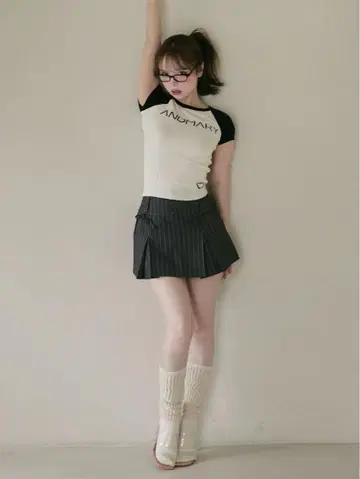 ANDMARY Bibi pleats mini skirt gray S