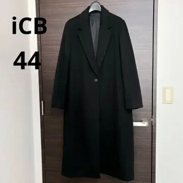 iCB 롱 코트 울 체스터 코트 44 블랙