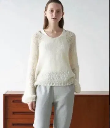 CLANE V NAECK LOOS MOHAIR KNIT
