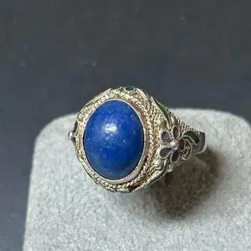 실버 에나멜 반지