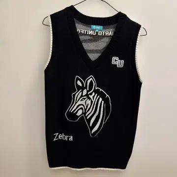CUARTO UNITED 제브라 패턴 니트 베스트