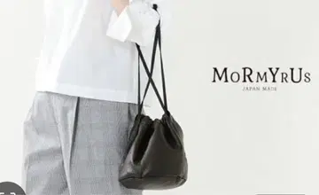 MORMYRUS 천연 가죽 드로우 스트링 숄더백