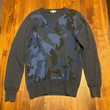 ABAHOUSE 네이비 카모플라쥬 니트 스웨터 사이즈 3