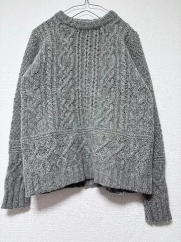 [배송비 포함] PAR ICI 울 혼방 아란 니트