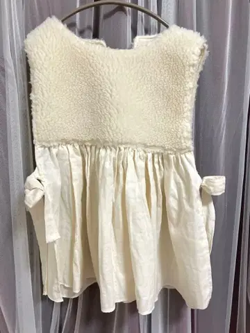 [ yuka haseyama ] 2way 시프 보아 리본 베스트 여성용