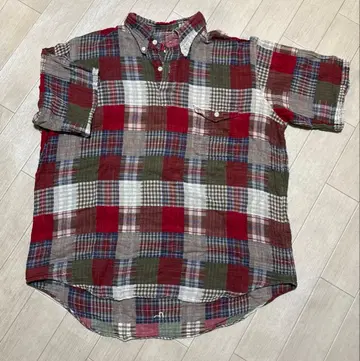 에비수 체크 버튼 다운 셔츠