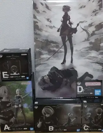 제일복권 니어 오토마타 A~E상 세트 I상 x 8개 하위상 증정품 포함.