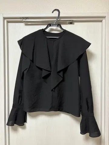 브라이트 시어 프릴 블라우스