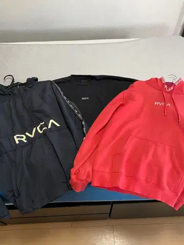 RVCA 후드티 오버T셔츠 나일론 자켓 세트