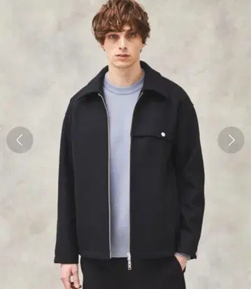 PUBLIC TOKYO 슈퍼140's 멜톤 지퍼 블루종