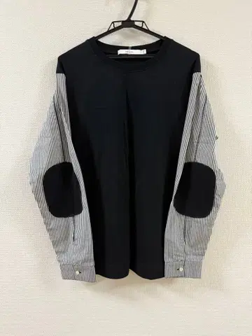 rehacer XL 블랙 스트라이프 긴팔 티셔츠