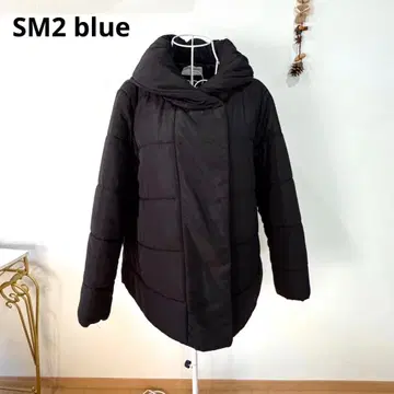 사만다 모스모스 블루 패딩 자켓 다운 자켓 숏 기장 옷깃