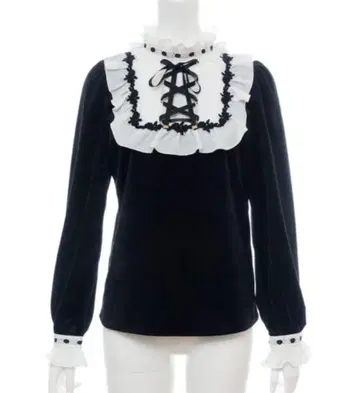 Secret Honey 시크릿허니 요크 절개 벨로아 블라우스