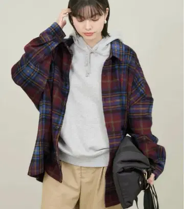 BEVERLY HILLS POLO CLUB 샤기 체크 셔츠 미사용