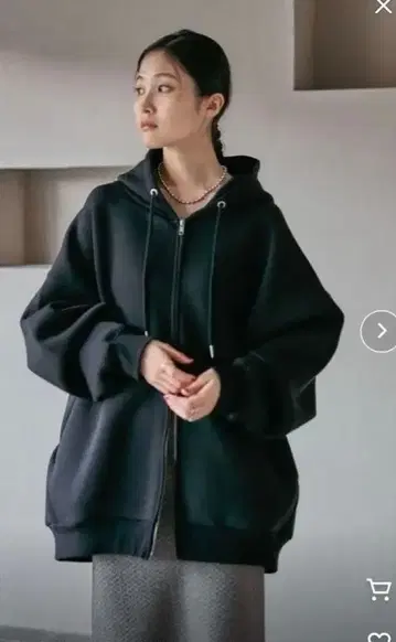 LEPSIM 퍼프 에어 ZIPBIG 후디 블랙