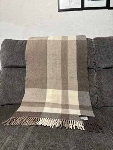 이탈리아제 LAUTREAMONT 대형 스톨 숄 머플러 캐시미어 혼방