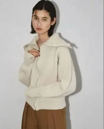 TODAYFUL 아이보리 집업 스웨터