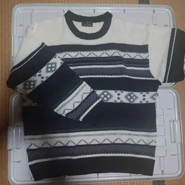 Fierezza 니트 스웨터 네이비/화이트 2L