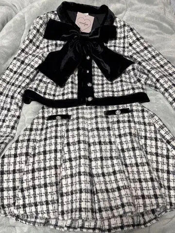 evelyn 빅 리본 자켓 세트 BK 블랙