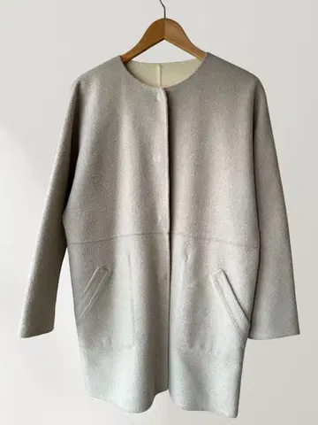 그린 라벨 릴랙싱 울풍 리버서블 코트 그레이 화이트