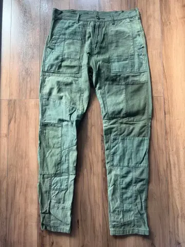 Used Military Patchwork Fatique Pants M