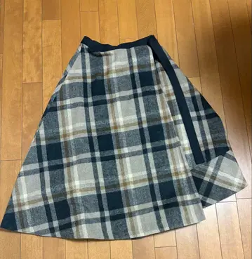 allureville 체크 랩스커트