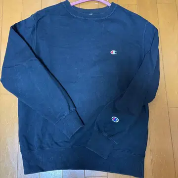 Champion 블랙 맨투맨 M