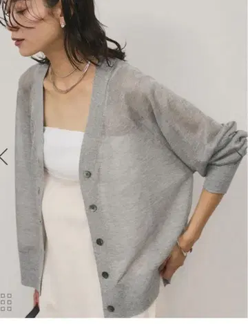 11/15 한정! SALON adam et rope 브라이트 시어 가디건