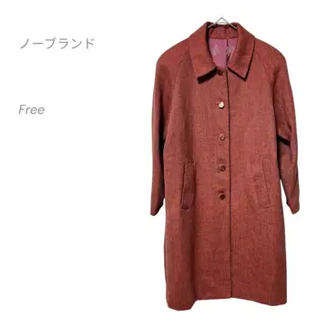 노브랜드 핑크 계열 롱 코트 Free 사이즈 안감 오샤레 장미